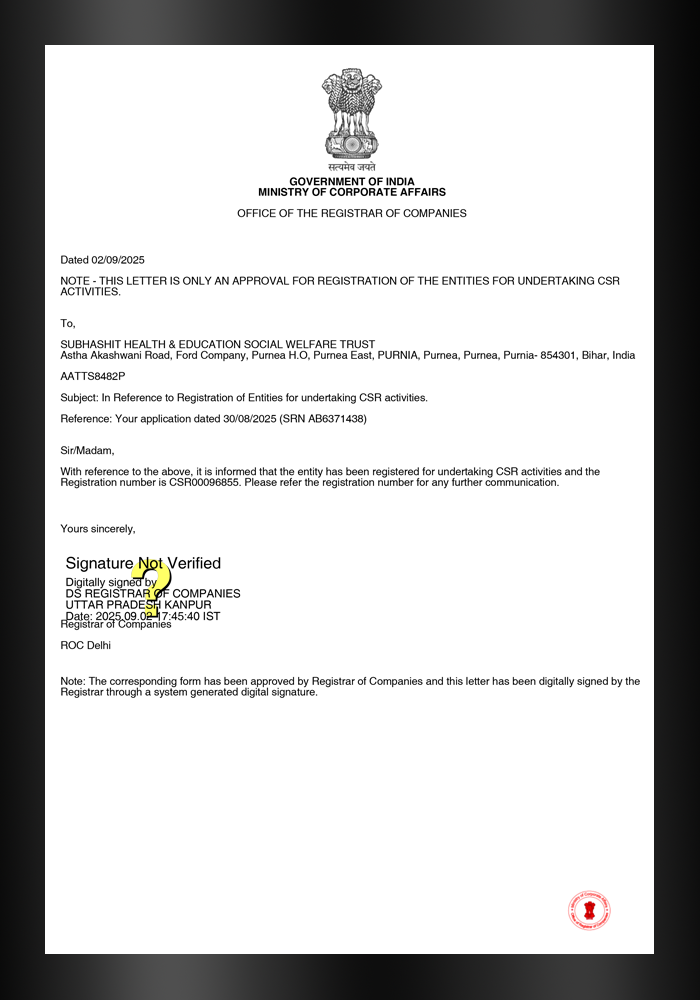 CSR Registration