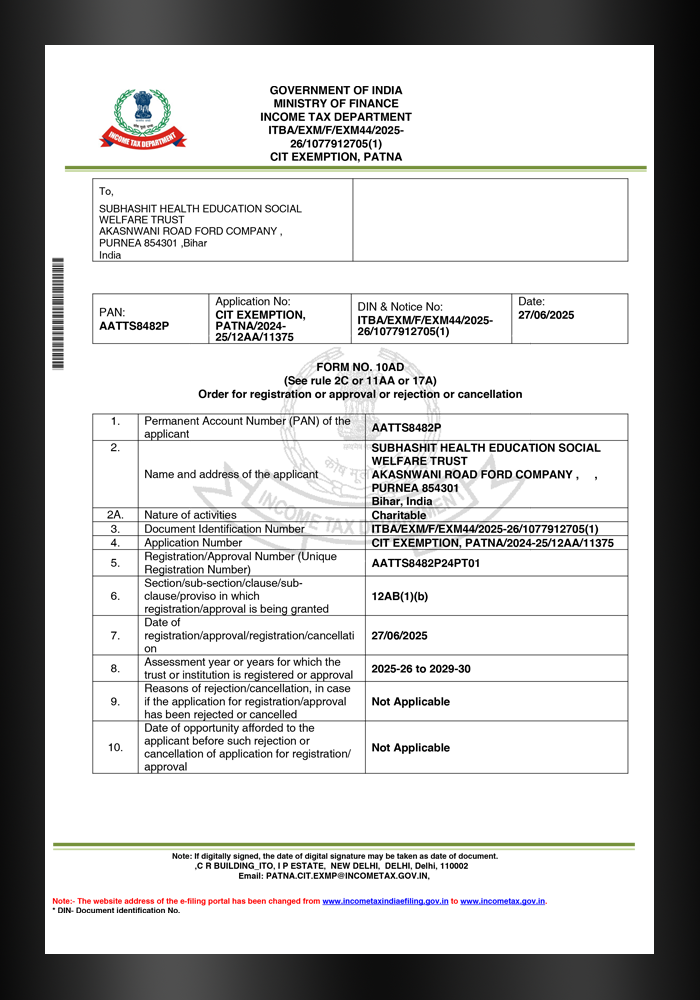 12A Regular Certificates
